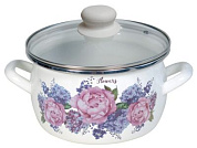 Кастрюля 3,0л (сфера) "Гортензия" Сантэкс 1-2430112(Бл)(Горт)