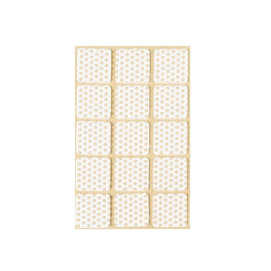 Подкладка самоприлипающая фетровая прорезиненная 30 х 30мм (1упак.=15шт), белая, FOLMAG 109747