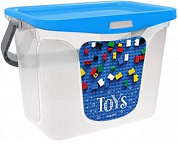 Емкость для игрушек Toys 6 л, голубая лагуна BEROSSI АС 36047000
