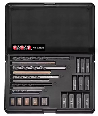 Набор для выворачивания сломаных болтов и шпилек 25 пр FORCE 925U2