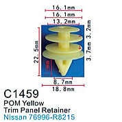 Клипса для крепления внутренней обшивки а/м Ниссан пластиковая, 100 шт Forsage C1459(Nissan)