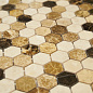Мозаика Pietrine Hexagonal Pietra MIX 2 MAT, 25х25х6 мм, MOSAICSTORY 35055
