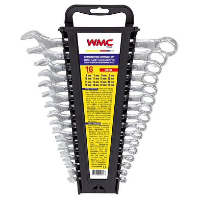 Набор ключей комбинированных 16 пр., 6-19, 22, 24 мм WMC TOOLS WMC-5161MP