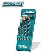 Набор сверл по бетону 4-10 мм 5 пр TOTAL TACSD5051