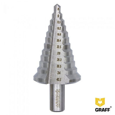 Сверло по металлу 6-40,5 мм ступенчатое GRAFF 70640