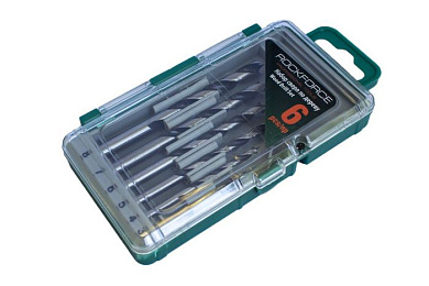 Набор сверел по дереву 6 пр., 3, 4, 5, 6, 7, 8 мм RockForce RF-3298