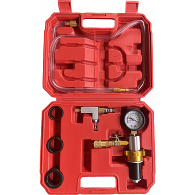 Манометр для вакуумного наполнения системы охлаждения -1 bar с набором переходников, 6 пр H-D HD-72996