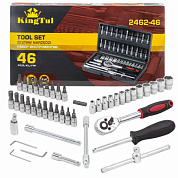 Набор инструмента 46 пр. 1/4'' 6-гр, 4-14 мм KINGTUL KT-2462-46