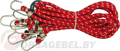 Стяжка резиновая в оплетке для багажа d8ммх80см. 8 крючков Vorel 82300