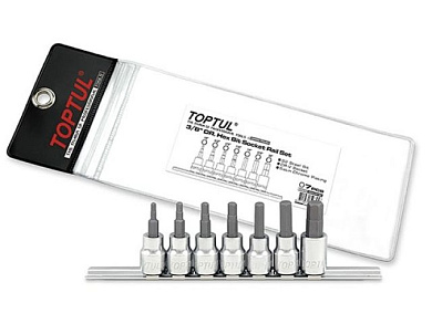 Набор головок-бит HEX 3/8" 7 шт. TOPTUL GBAG0702