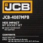 Набор головок-бит HEX ударных H5-H19 1/2'' 8 пр JCB JCB-4087MPB
