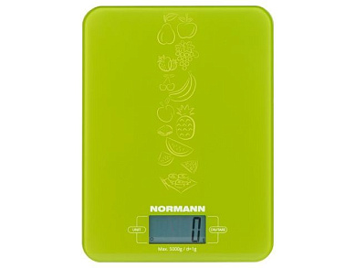 Весы кухонные ASK-269, 5 кг, стекло 3 мм, дисплей 45х23 мм NORMANN ASK-269