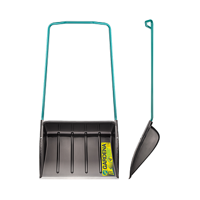 Скрепер для снега val Gardena Amigo, 730x560x1500, морозостойкий полипропилен, ребра жесткости, стальная рукоятка, графит