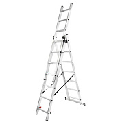 Лестница комбинированная трехсекционная 3х8 ступенек, нагрузка 150 кг, ForceKraft FK-BL-E308