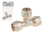 Тройник 16, 2.0 для труб PEX, инд. упак. AV Engineering AVE309006