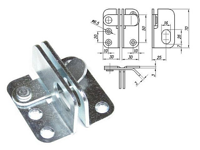 Проушины для замка с фиксатором белый цинк Starfix SMP-97630-1