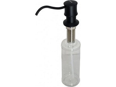 Дозатор моющего средства встраиваемый в мойку, латунь/пластик, черный GERHANS K50405B