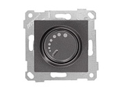 Выключатель поворотный, диммер, скрытый, без рамки, винт. зажим, 600Вт, дымчатый, RITA, 220VAC, 60 - 600VA, 50 Hz, IP20, Mutlusan 22004400295