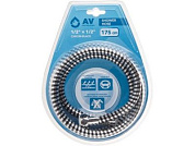 Шланг душевой, PVC, 1/2" г-г 175 см, хром-черн., AV Engineering AVSSS-108