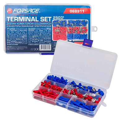 Коннекторы обжимные электрические 250 шт Forsage F-068911