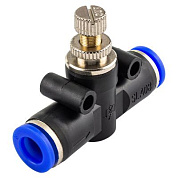 Фитинг для пластиковых трубок с регулятором 8x8 мм Forsage F-SPA08