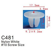 Клипса для крепления внутренней обшивки а/м Тойота пластиковая, 100шт Forsage клипса C0481(Toyota)