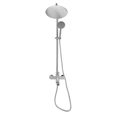 Душевая система, нержавеющая сталь, сатин Wisent W72416