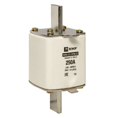 Плавкая вставка ППН-37 400/250А габарит 2 EKF fus-37/400/250
