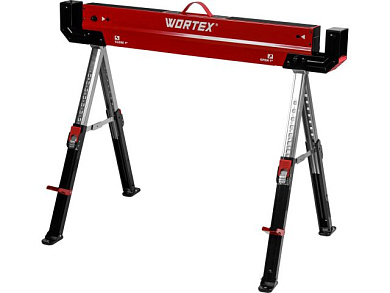 Козлы строительные регулируемые SAS 1180 макс 590 кг, высота 617-815 мм, длина 1085 мм WORTEX 1335861