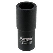 Головка-экстрактор ударная двухсторонняя экстрактор/6-гр 17 мм 1/2'' 6/12-гр PATRON P-1321-17