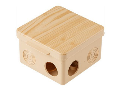 Коробка распаечная ОП 80х80х50мм, сосна, 7 мембр. вх. IP54 Юпитер JP7113-12