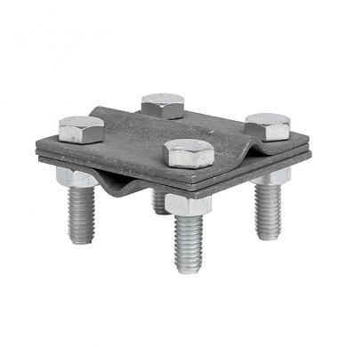 Зажим крестовидный прут-прут (3 пластины 57x57мм) HZ EKF PROxima lp-55758