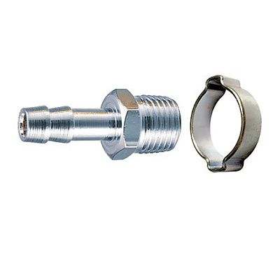 Переходник, наруж. резьба 1/2"-"елочка" 10 мм, с обжимным кольцом FUBAG 180264 B