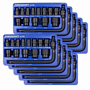 Набор головок ударных 15 пр. 1/2'' 6-гр. 10- 32 мм в ложементе, 10 к-тов ForceKraft FK-4159K 10 K-T