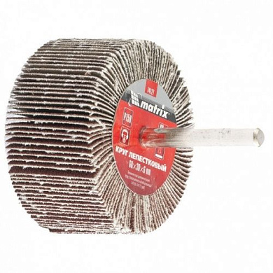 Круг лепестковый для дрели, 50х30х6 мм, P 40 Matrix 74172