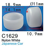 Клипса для крепления внутренней обшивки а/м Ниссан пластиковая, 100 шт Forsage C1629(Nissan)