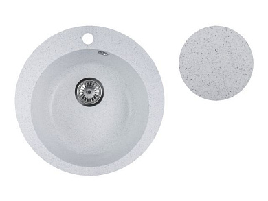 Мойка кухонная из искусственного камня POINT серый 495х495 мм, AV Engineering AVE495495GRA