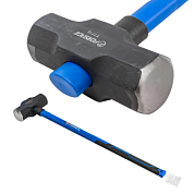 Кувалда с фиберглассовой ручкой и резиновой противоскользящей накладкой 7200 гр, L ручки 800 мм Forsage F-T7716