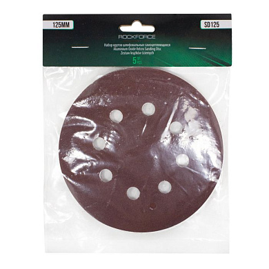 Набор кругов шлифовальных самоцепляющихся 5 пр. 125 мм RockForce RF-SD125