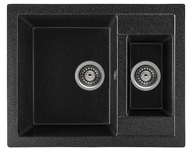 Мойка кухонная из мраморной крошки, черный, C01-22 Gerhans