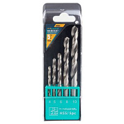 Набор сверл по металлу 5 пр, 4-6, 8, 10 мм ILOforce IF-DBS05