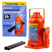 Домкрат бутылочный 30 т, с клапаном, 255-405 мм Partner PA-T93007