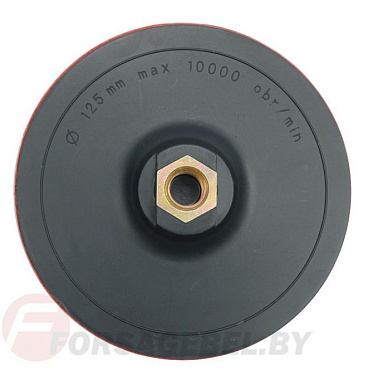Насадка пластиковая жесткая 125 мм М14 под круг на липучке Vorel 08315