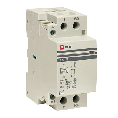 Контактор модульный КМ 25А NО+NC (2 мод,) EKF PROxima km-2-25-11