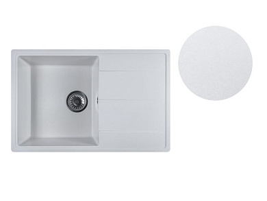 Мойка кухонная из искусственного камня BENEFIT белый 730х470 мм, AV Engineering AVE730470WTA